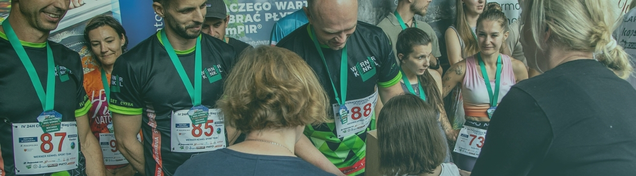 Werner Kenkel at the podium of the 4th 24-hour Charity Mountain Run at Uzbornia